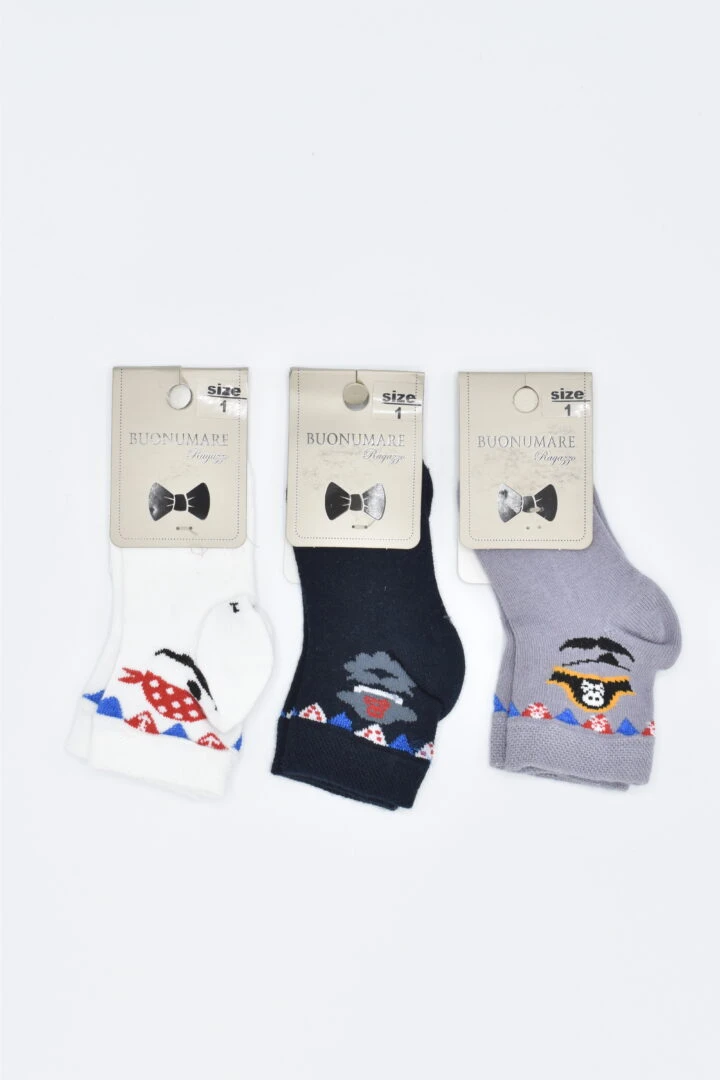 Set de 3 sosete Buonumare cu pirati