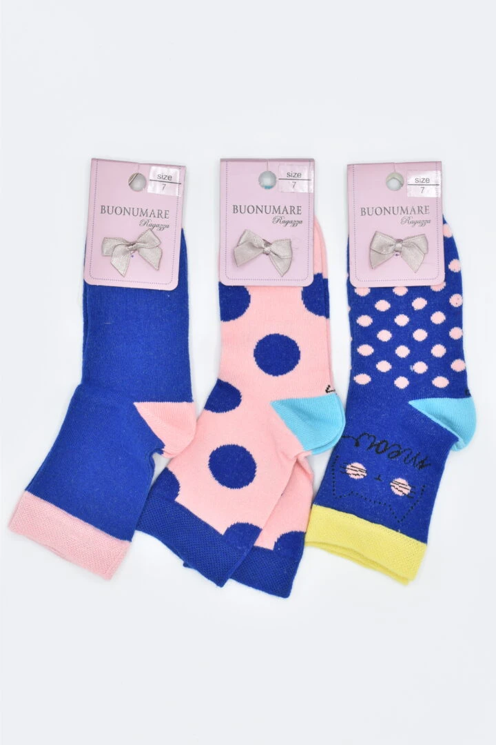 Set de 3 sosete Buonumare indraznet colorate