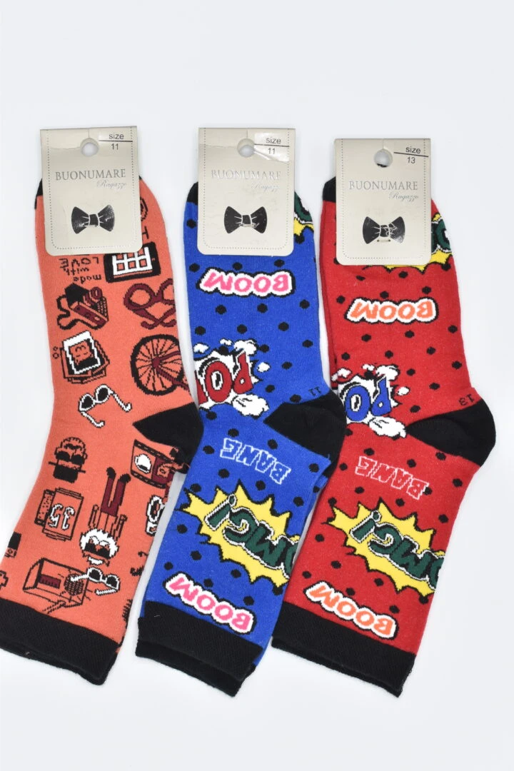 Set de 3 sosete Buonumare haioase